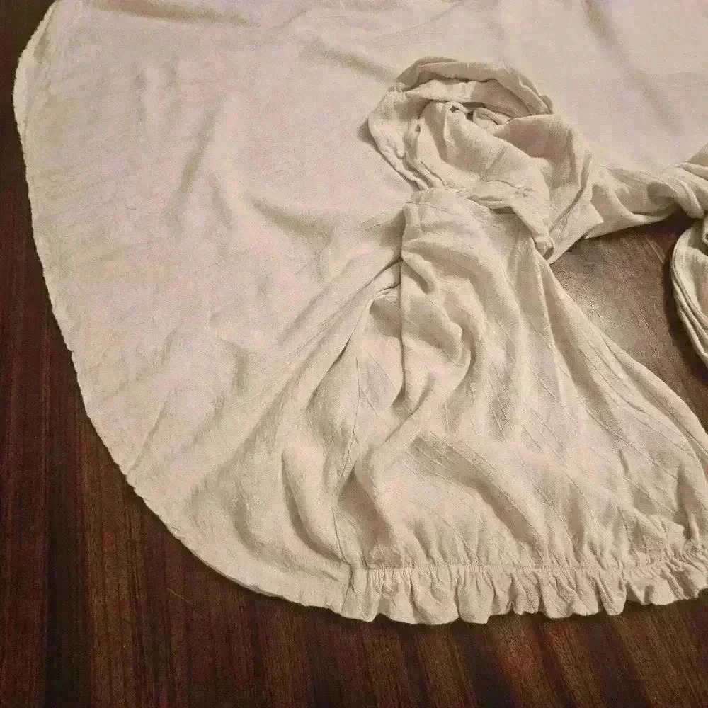 H4 Cream V-neck Sleeveless Midi A-line Dress Size EU 36 US L EUC - Picture 12 of 16